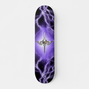 Skateboard Crâne ailé