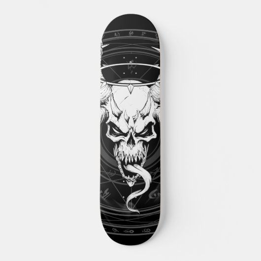 Skateboard Crâne Arcane Divin de la Mort (Noir) (Recto)