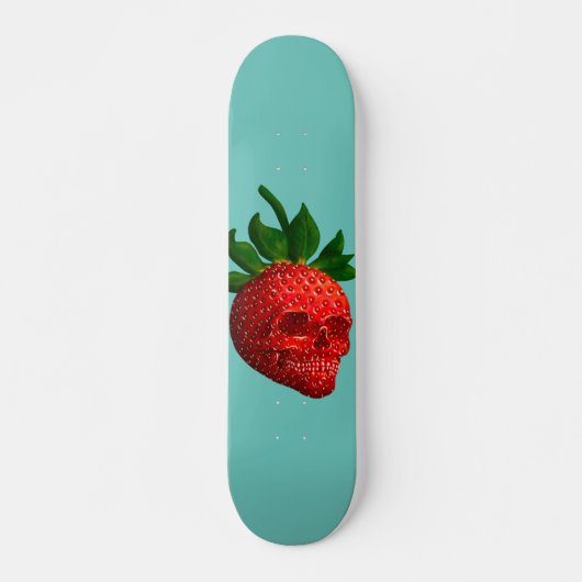 Skateboard Crâne aux fraises (Devant)