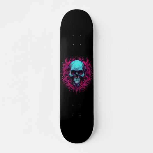 Skateboard Crâne Calavera noir (Devant)