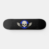 Skateboard Crâne d'aile - BLEU (Horz)
