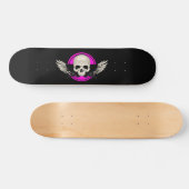Skateboard Crâne d'aile - rose (Horz)