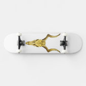 Skateboard Crâne de buffle d'or (Horz)