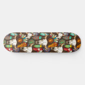 Skateboard Crâne de buffle emblème amérindien (Horz)