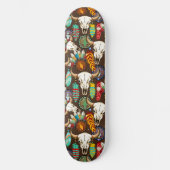 Skateboard Crâne de buffle emblème amérindien (Recto)