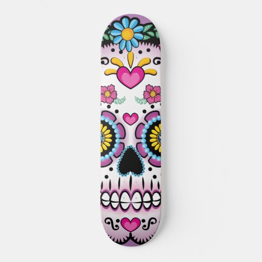 Skateboard Crâne de Dia de los Muertos Sugar (Recto)