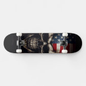 Skateboard Crâne de drapeau américain (Horz)
