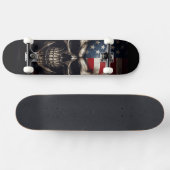 Skateboard Crâne de drapeau américain (Horz)