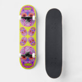 Skateboard Crâne de fleurs 2 (Recto)