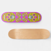 Skateboard Crâne de fleurs 3 (Horz)