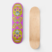 Skateboard Crâne de fleurs 3 (Recto)