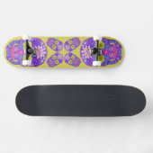 Skateboard Crâne de fleurs 5 (Horz)