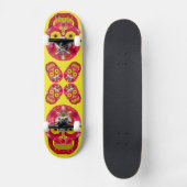 Skateboard Crâne de fleurs 6 (Recto)