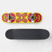 Skateboard Crâne de fleurs 6 (Horz)