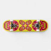 Skateboard Crâne de fleurs 6 (Horz)