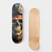 Skateboard Crâne de pirate méchant (Recto)