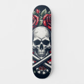 Skateboard Crâne de Poker (Recto)