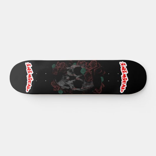 Skateboard Crâne de Rose inimitable (Horz)