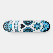 Skateboard Crâne de sucre bleu (Horz)