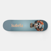 Skateboard Crâne de sucre multicolore gras (Horz)