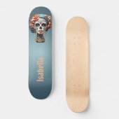 Skateboard Crâne de sucre multicolore gras (Recto)