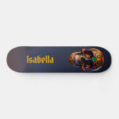 Skateboard Crâne de sucre multicolore gras (Horz)