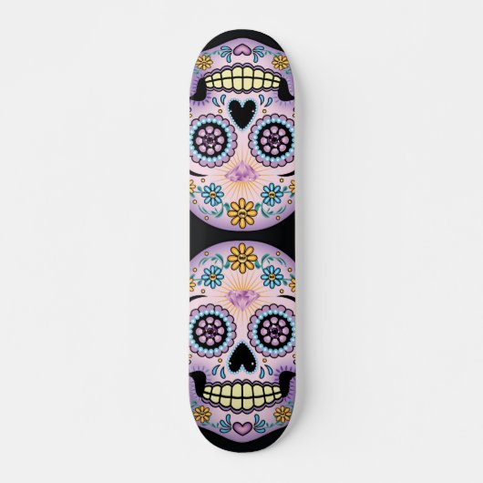 Skateboard Crâne de sucre pourpre (Devant)