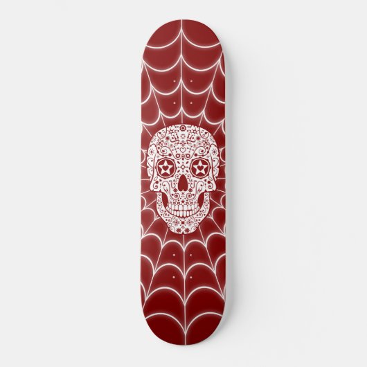 Skateboard Crâne décoré (Recto)