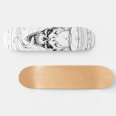 Skateboard Crâne dévin de la mort (blanc) (Horz)