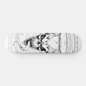 Skateboard Crâne dévin de la mort (blanc) (Horz)