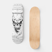 Skateboard Crâne dévin de la mort (blanc) (Recto)
