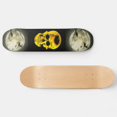 Skateboard crâne doré (Horz)