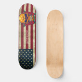 Skateboard Crâne doré pour enfants (Recto)