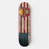Skateboard Crâne doré pour enfants (Recto)