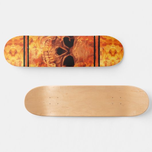 Skateboard Crâne en feu (Horz)