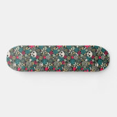 Skateboard Crâne en fleurs (Horz)