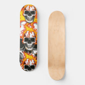 Skateboard Crâne enflammé en feu (Recto)