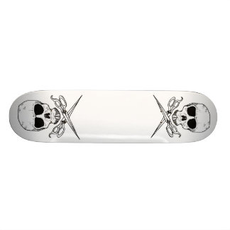 Skateboard crâne-et-croix-cisaillements,