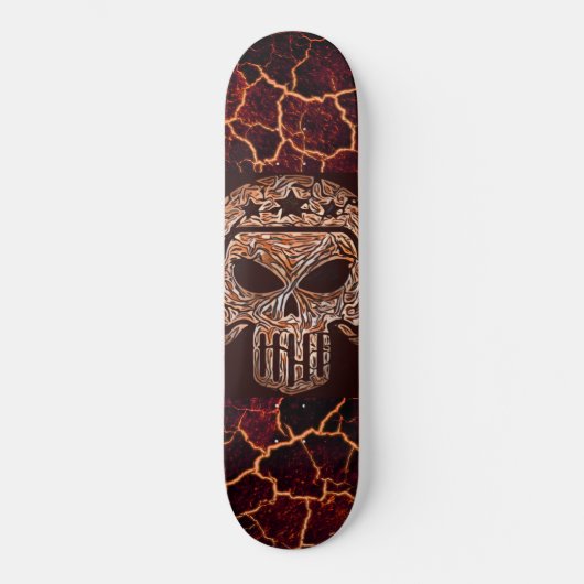 Skateboard Crâne et lave (Recto)