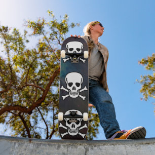 Skateboard Crâne et os croisés