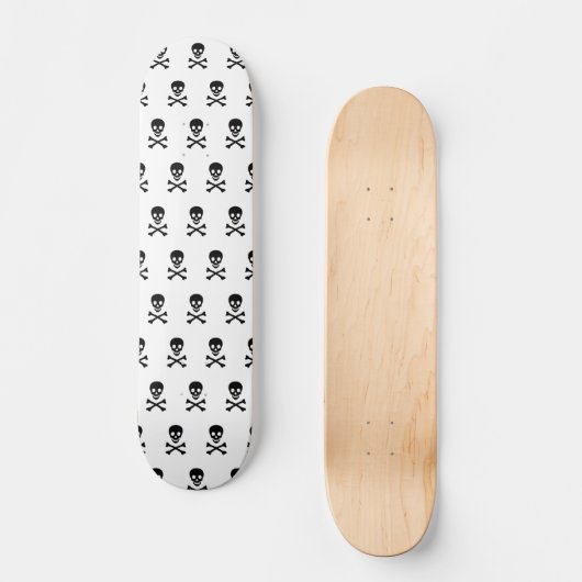 Skateboard "Crâne et os croisés" (Recto)