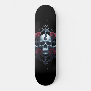 Skateboard Crâne et serpent planche à roulettes gothique