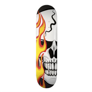 Skateboard Crâne flamboyant