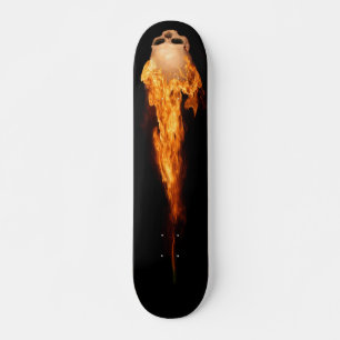 Skateboard Crâne flamboyant