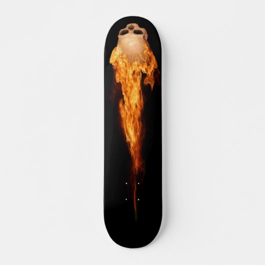 Skateboard Crâne flamboyant (Devant)