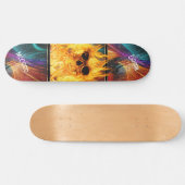 Skateboard Crâne flamboyant (Horz)