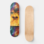 Skateboard Crâne flamboyant (Recto)