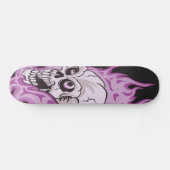 Skateboard Crâne flamboyant pourpre (Horz)