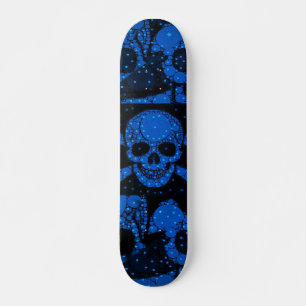 Skateboard Crâne fluorescent Bling de vert bleu
