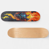 Skateboard Crâne foncé feu mort 2 (Horz)
